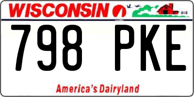 WI license plate 798PKE