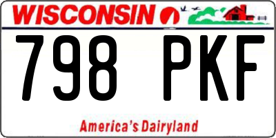 WI license plate 798PKF