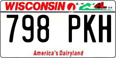 WI license plate 798PKH