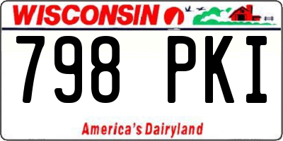 WI license plate 798PKI