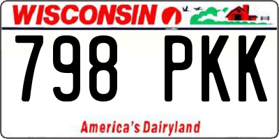 WI license plate 798PKK