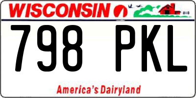 WI license plate 798PKL