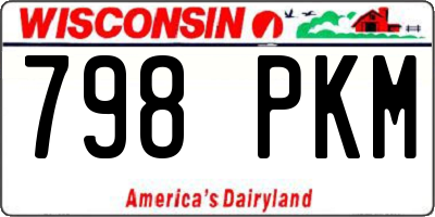 WI license plate 798PKM