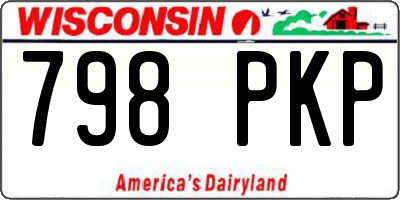 WI license plate 798PKP