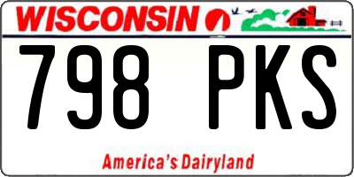 WI license plate 798PKS