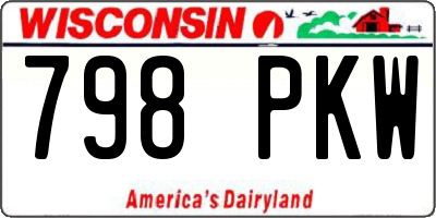 WI license plate 798PKW