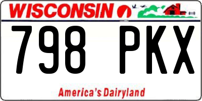 WI license plate 798PKX