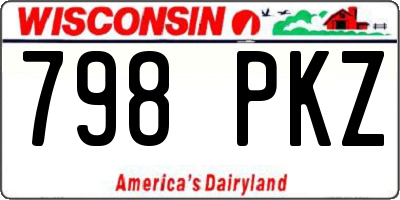 WI license plate 798PKZ