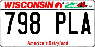 WI license plate 798PLA