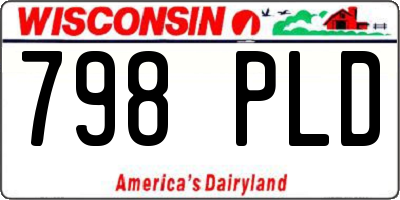 WI license plate 798PLD