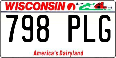 WI license plate 798PLG