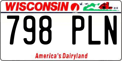 WI license plate 798PLN
