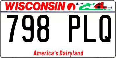 WI license plate 798PLQ
