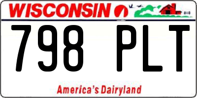 WI license plate 798PLT