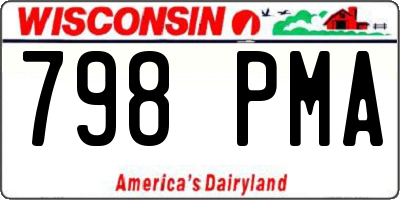 WI license plate 798PMA