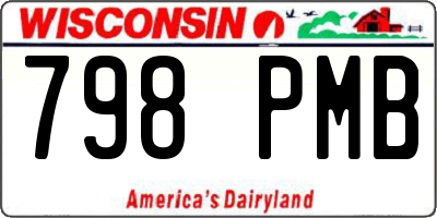 WI license plate 798PMB