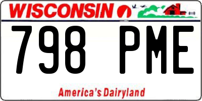 WI license plate 798PME