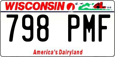WI license plate 798PMF