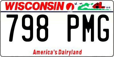 WI license plate 798PMG