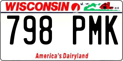 WI license plate 798PMK