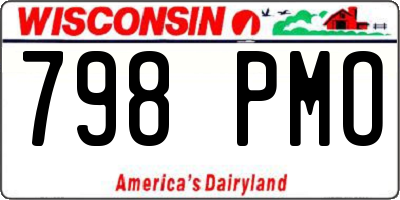 WI license plate 798PMO