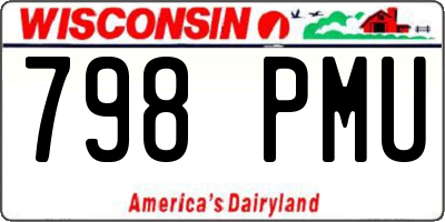 WI license plate 798PMU