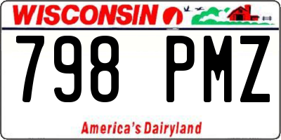 WI license plate 798PMZ