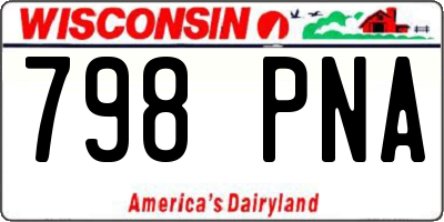 WI license plate 798PNA