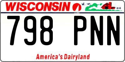 WI license plate 798PNN