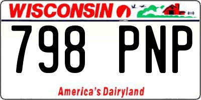 WI license plate 798PNP