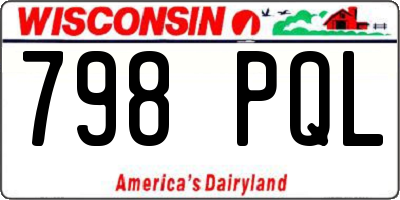 WI license plate 798PQL