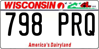 WI license plate 798PRQ