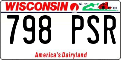 WI license plate 798PSR