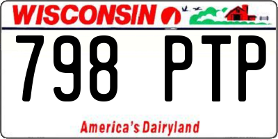 WI license plate 798PTP