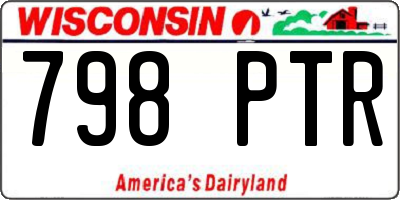 WI license plate 798PTR