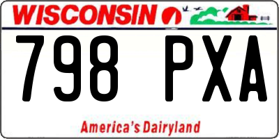 WI license plate 798PXA