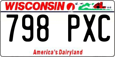 WI license plate 798PXC