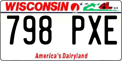 WI license plate 798PXE