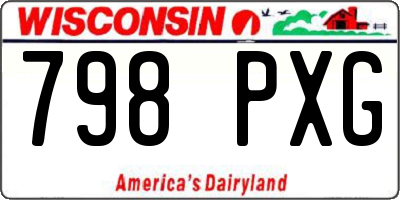 WI license plate 798PXG