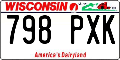 WI license plate 798PXK