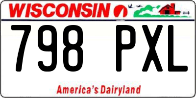 WI license plate 798PXL