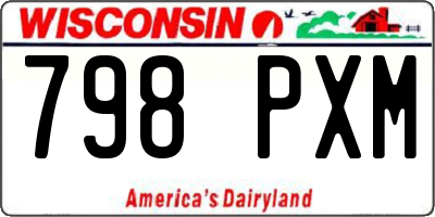 WI license plate 798PXM