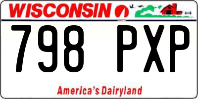 WI license plate 798PXP