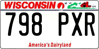 WI license plate 798PXR
