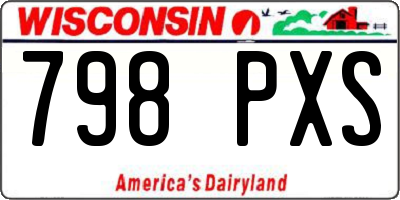 WI license plate 798PXS