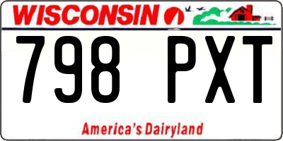WI license plate 798PXT