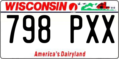 WI license plate 798PXX
