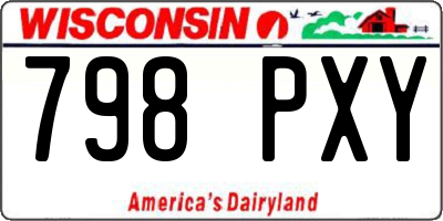 WI license plate 798PXY