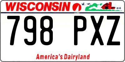 WI license plate 798PXZ
