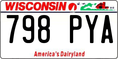 WI license plate 798PYA